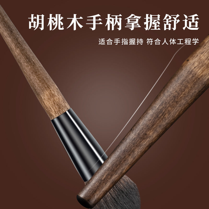 11-Piece Makeup Brush Set With Animal Hair, Loose Powder, Blush, Contouring, Concealer, Eye Shadow Brush, Makeup Artist Professional Beauty Brush Set